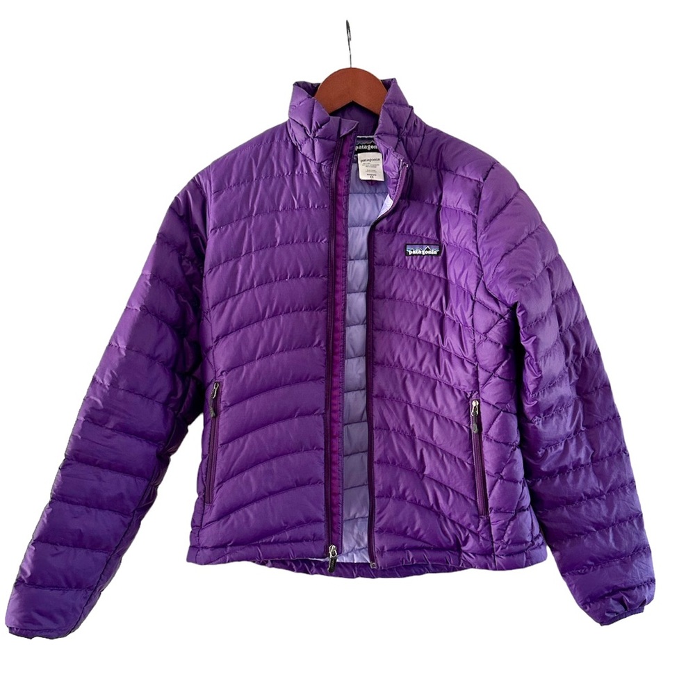 Patagonia Goose Down Nano Jacket puffer women’s purple XS (zipper flaw)